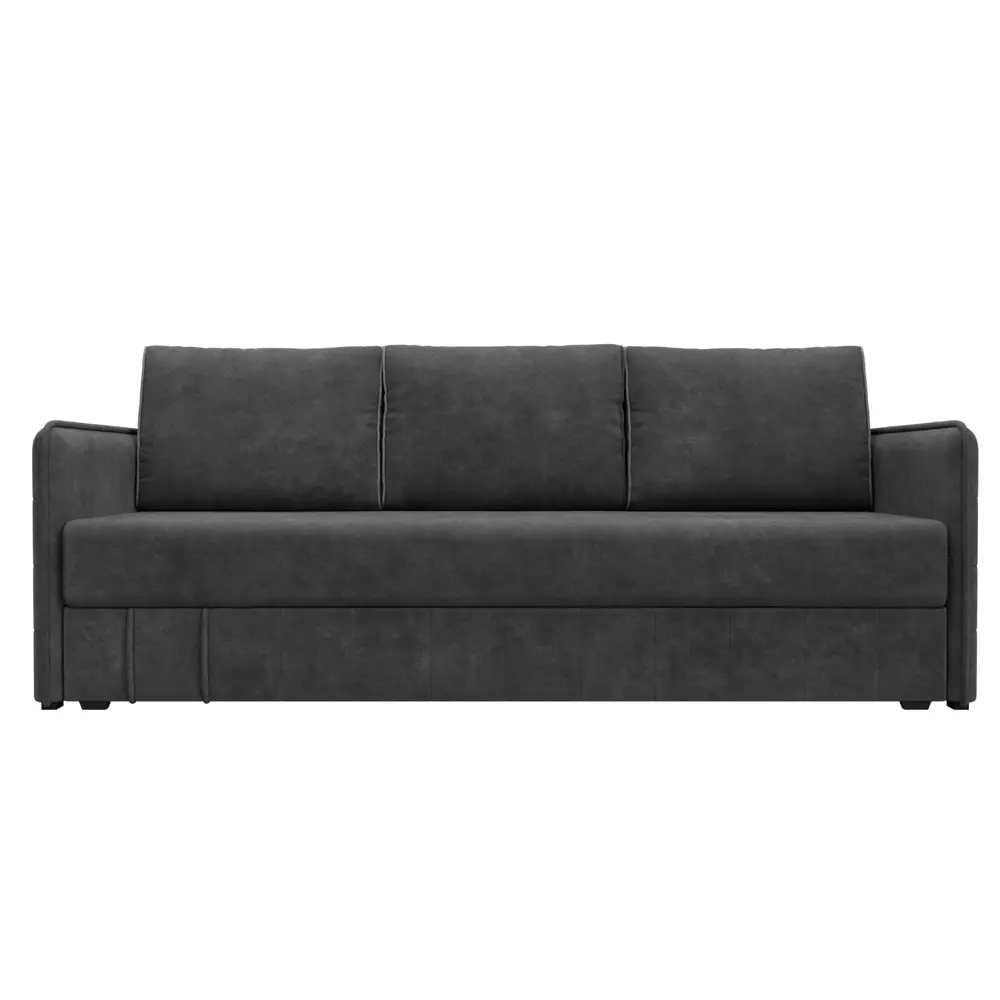 Фото 2 Диван раскладной Лига диванов 204x90x105 см велюр цвет brut 16 темно-серый