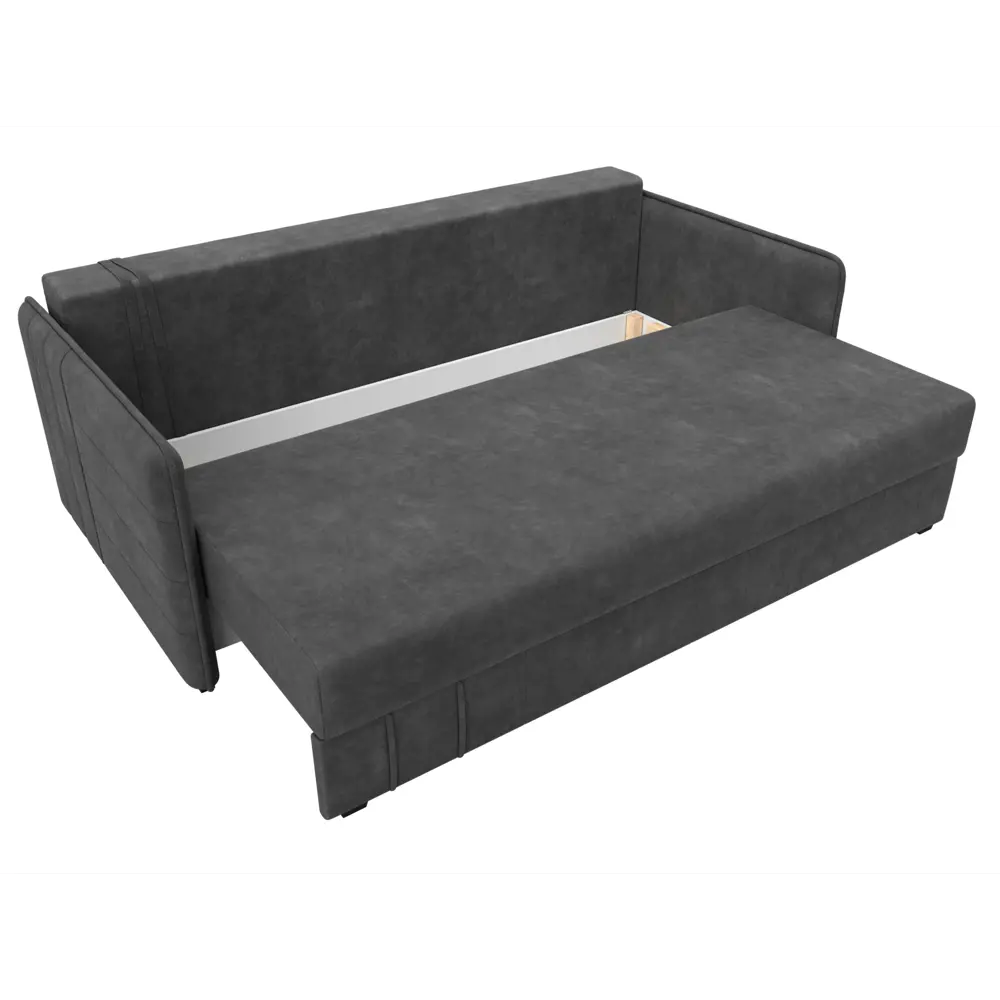 Фото 7 Диван раскладной Лига диванов 204x90x105 см велюр цвет brut 16 темно-серый