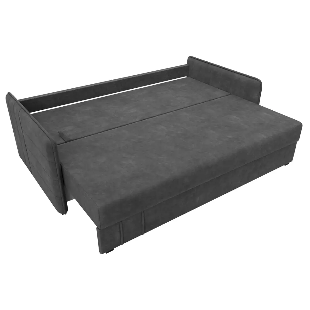 Фото 8 Диван раскладной Лига диванов 204x90x105 см велюр цвет brut 16 темно-серый