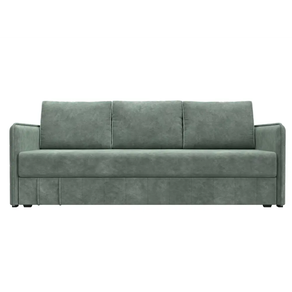 Фото 2 Диван раскладной Лига диванов 204x90x105 см велюр цвет brut 08 зеленый