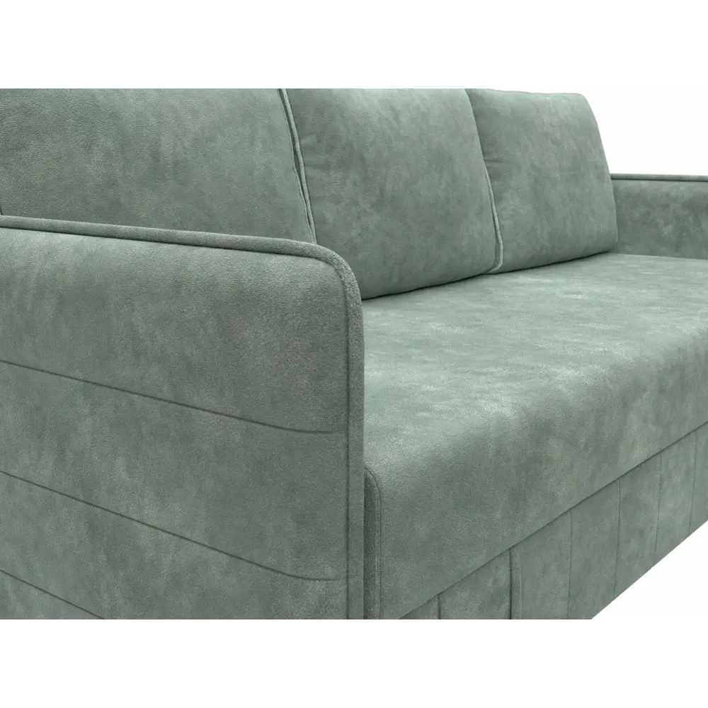 Фото 3 Диван раскладной Лига диванов 204x90x105 см велюр цвет brut 08 зеленый