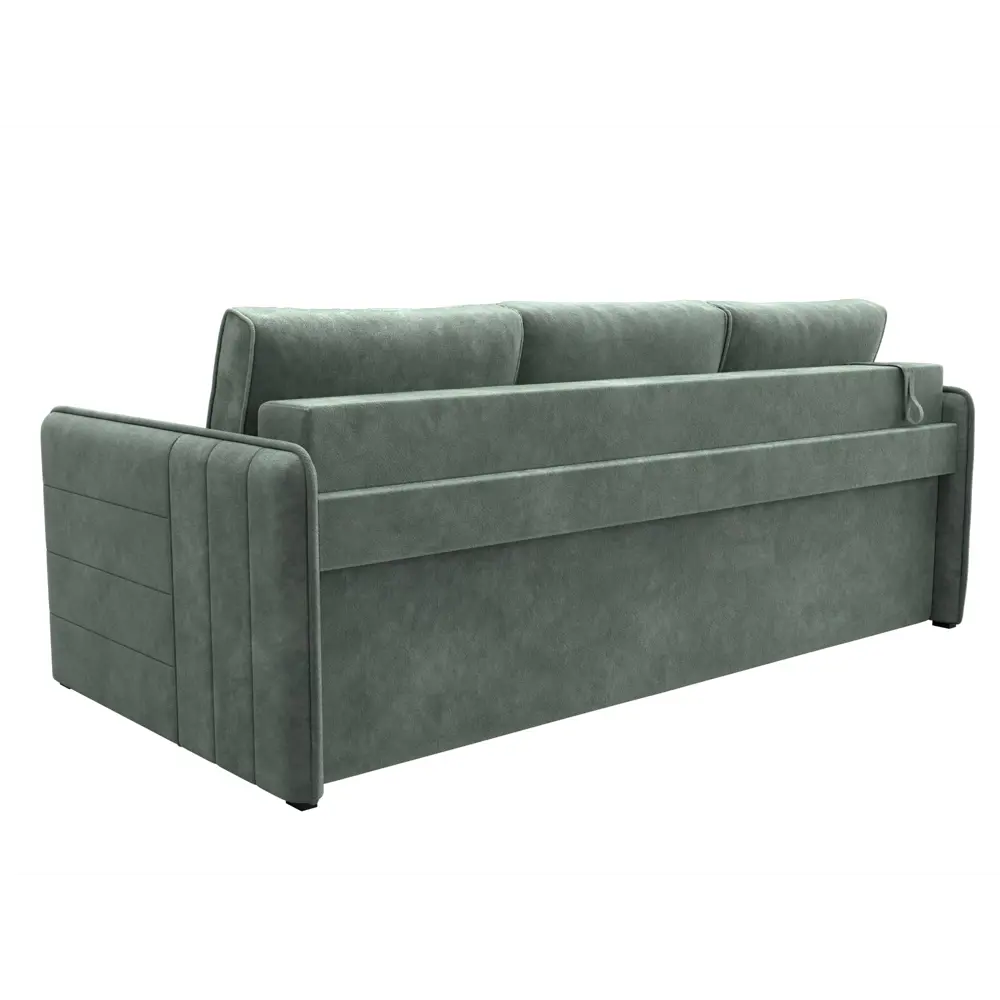 Фото 5 Диван раскладной Лига диванов 204x90x105 см велюр цвет brut 08 зеленый