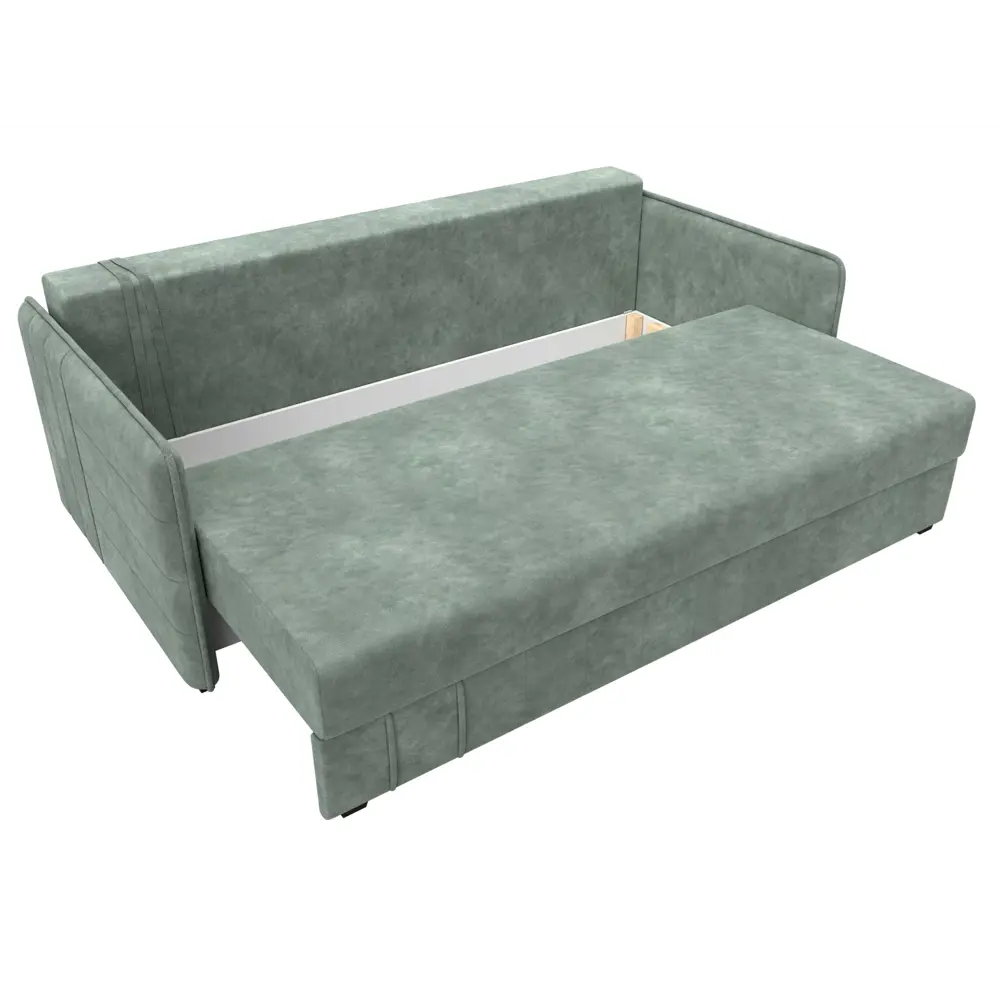 Фото 7 Диван раскладной Лига диванов 204x90x105 см велюр цвет brut 08 зеленый