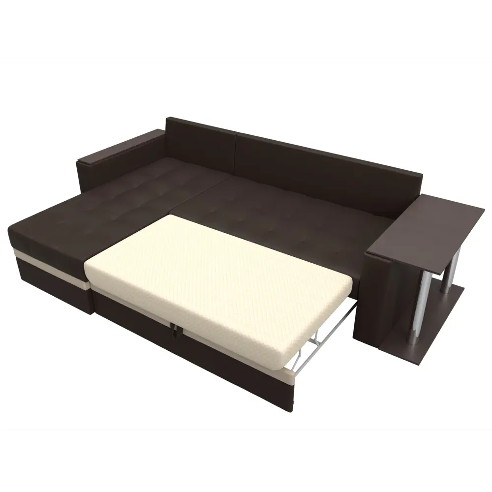 Фото 7 Диван раскладной Лига диванов 28461L_спб 249x93x154 см эко-кожа цвет коричневый/бежевый