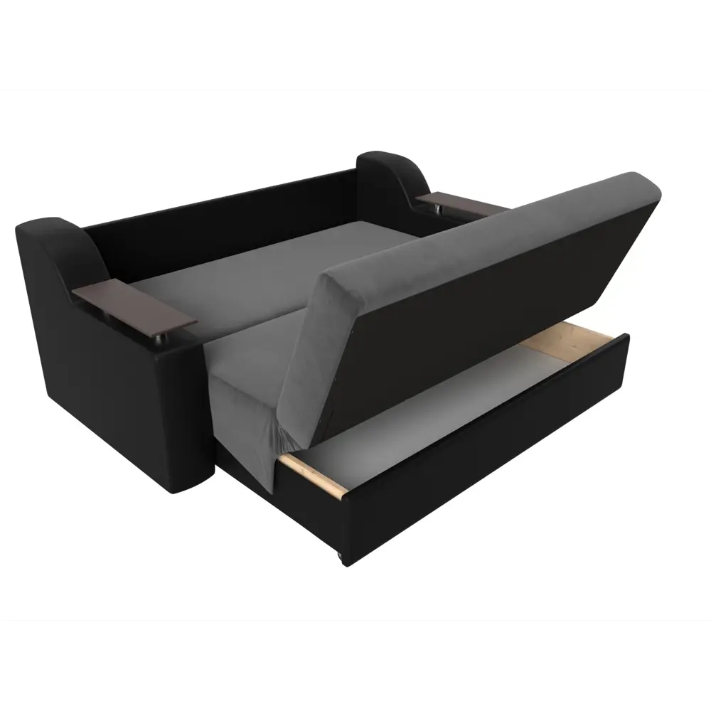 Фото 7 Диван раскладной Лига диванов 172x93x110 см велюр цвет серый/черный Фото 7 Диван раскладной Лига диванов 172x93x110 см велюр цвет серый/черный