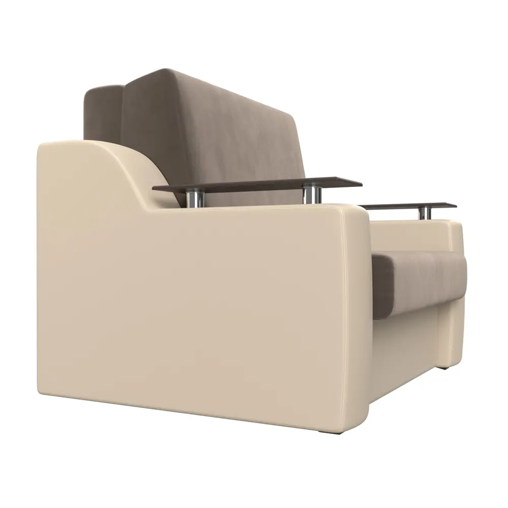 Фото 4 Диван раскладной Лига диванов 152x93x110 см велюр цвет коричневый/бежевый Фото 4 Диван раскладной Лига диванов 152x93x110 см велюр цвет коричневый/бежевый