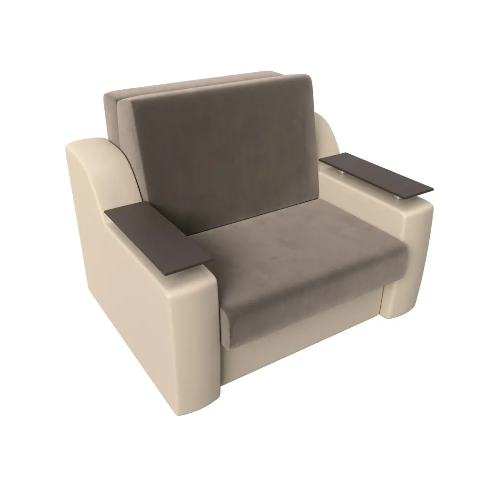 Фото 6 Диван раскладной Лига диванов 152x93x110 см велюр цвет коричневый/бежевый Фото 6 Диван раскладной Лига диванов 152x93x110 см велюр цвет коричневый/бежевый