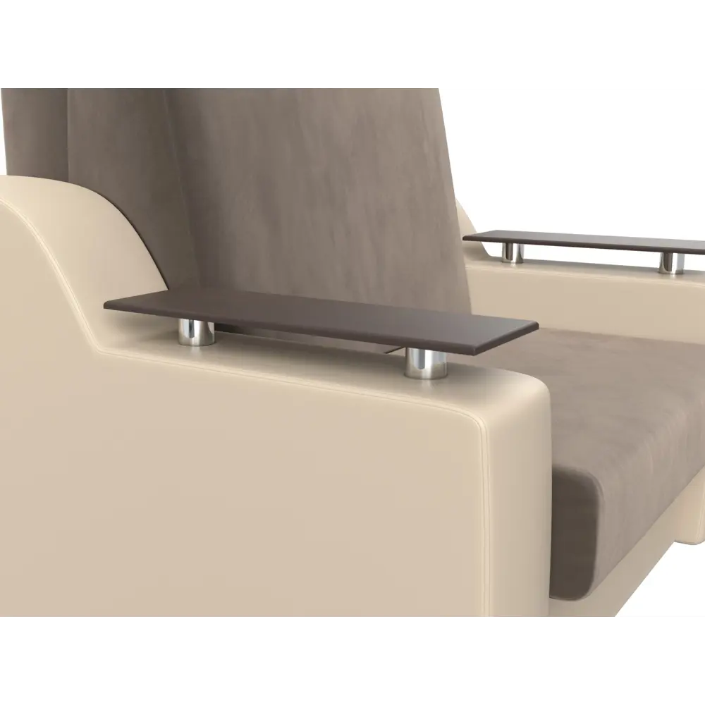 Фото 3 Диван раскладной Лига диванов 152x93x110 см велюр цвет коричневый/бежевый Фото 3 Диван раскладной Лига диванов 152x93x110 см велюр цвет коричневый/бежевый