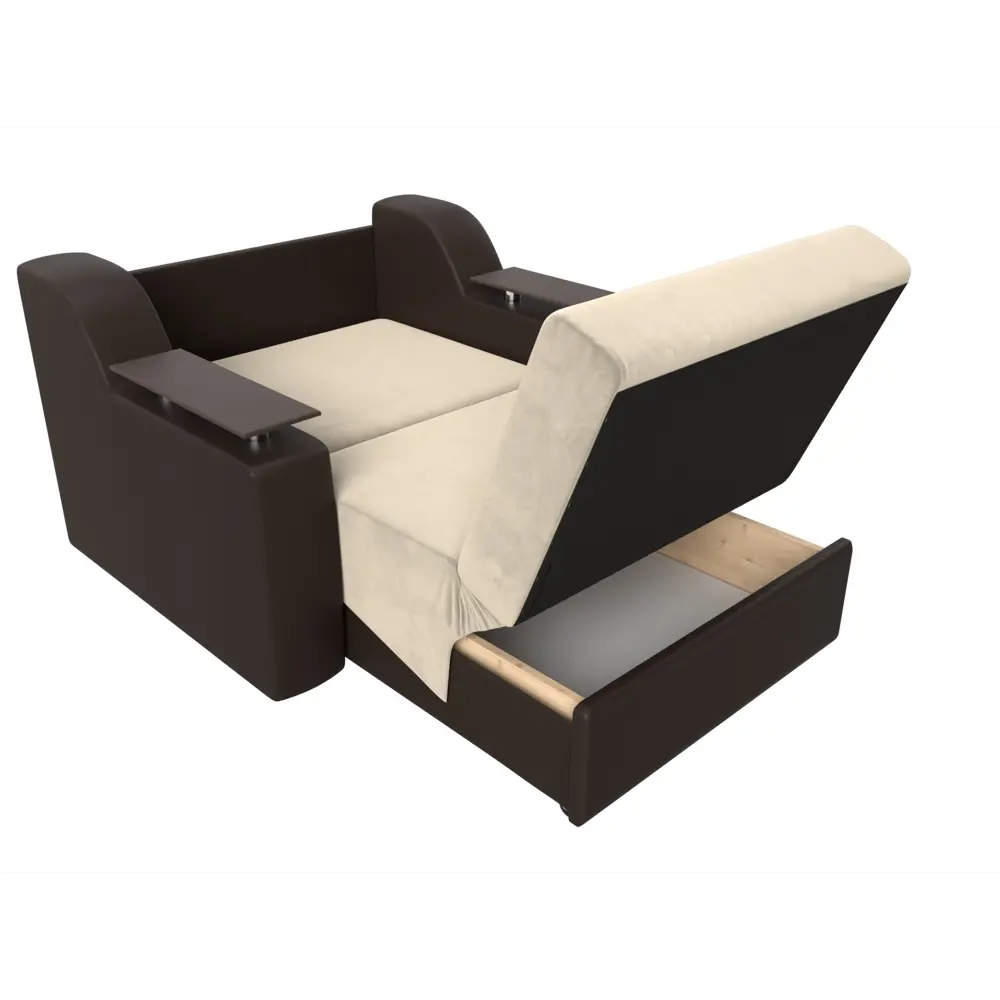 Фото 7 Диван раскладной Лига диванов 132x93x110 см вельвет цвет бежевый/коричневый Фото 7 Диван раскладной Лига диванов 132x93x110 см вельвет цвет бежевый/коричневый