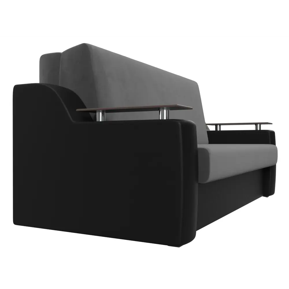 Фото 4 Диван раскладной Лига диванов 172x93x110 см велюр цвет серый/черный Фото 4 Диван раскладной Лига диванов 172x93x110 см велюр цвет серый/черный