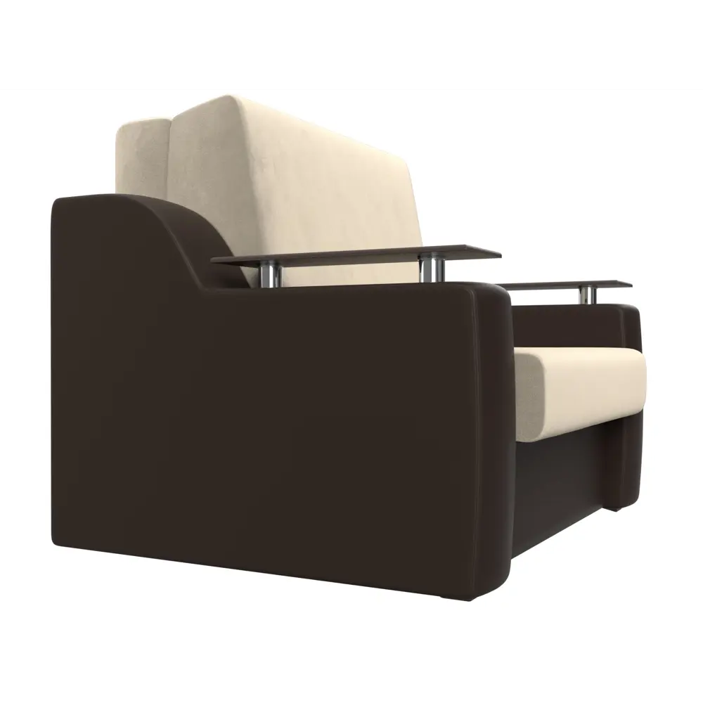 Фото 4 Диван раскладной Лига диванов 132x93x110 см вельвет цвет бежевый/коричневый Фото 4 Диван раскладной Лига диванов 132x93x110 см вельвет цвет бежевый/коричневый