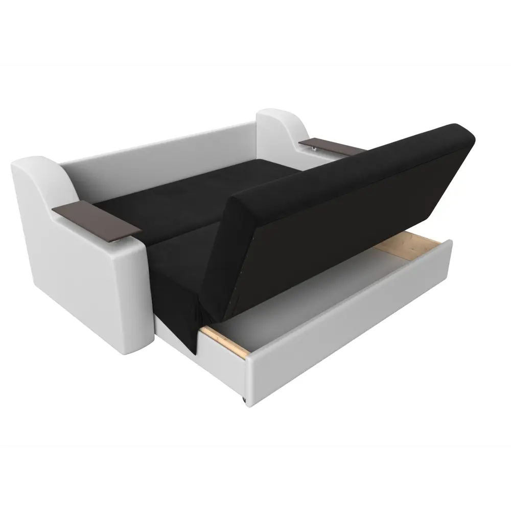 Фото 7 Диван раскладной Лига диванов 172x93x110 см вельвет цвет черный/белый Фото 7 Диван раскладной Лига диванов 172x93x110 см вельвет цвет черный/белый