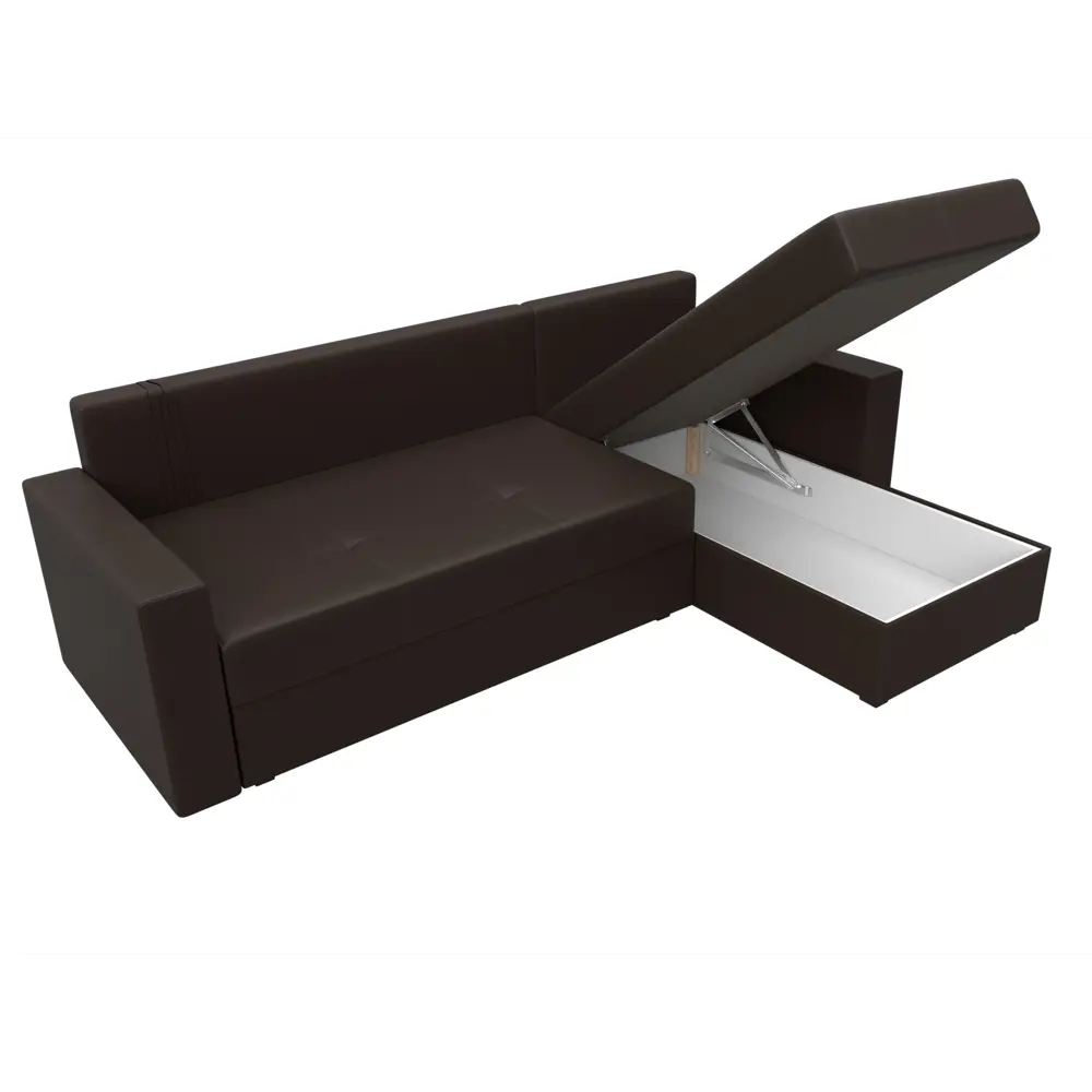 Фото 9 Диван раскладной Лига диванов 114078_спб 230x87x142 см эко-кожа цвет коричневый Фото 9 Диван раскладной Лига диванов 114078_спб 230x87x142 см эко-кожа цвет коричневый