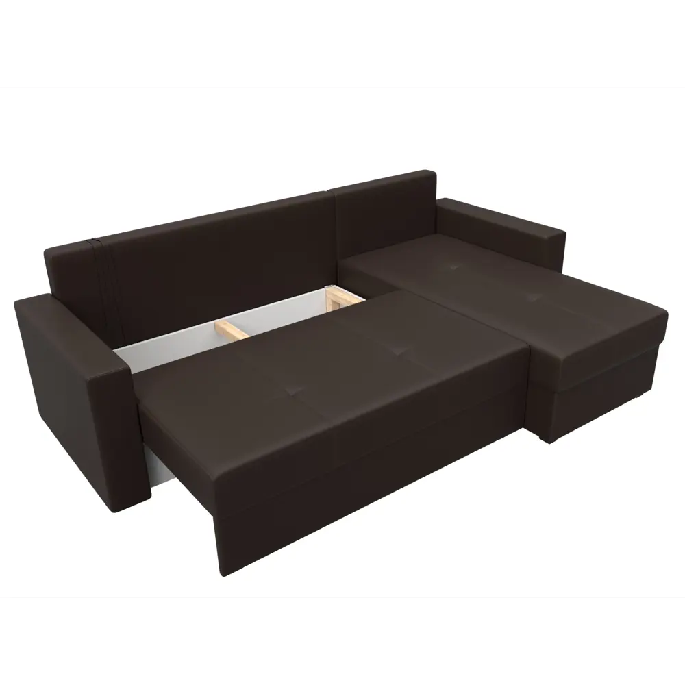 Фото 7 Диван раскладной Лига диванов 114078_спб 230x87x142 см эко-кожа цвет коричневый Фото 7 Диван раскладной Лига диванов 114078_спб 230x87x142 см эко-кожа цвет коричневый