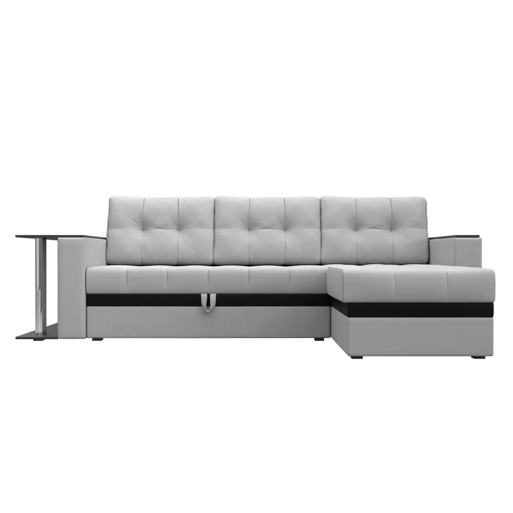 Фото 2 Диван раскладной Лига диванов 28460_спб 249x93x154 см эко-кожа цвет белый/черный