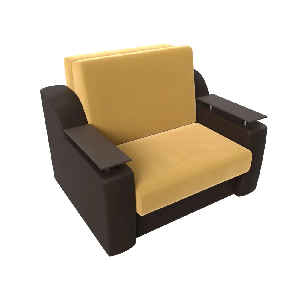 Фото 6 Диван раскладной Лига диванов 132x93x110 см вельвет цвет желтый/коричневый Фото 6 Диван раскладной Лига диванов 132x93x110 см вельвет цвет желтый/коричневый