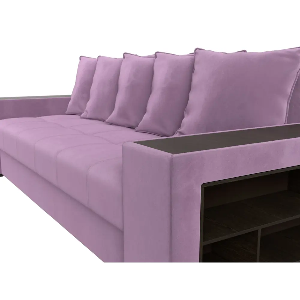 Фото 3 Диван раскладной Лига диванов 110547R_спб 240x96x109 см вельвет цвет сиреневый