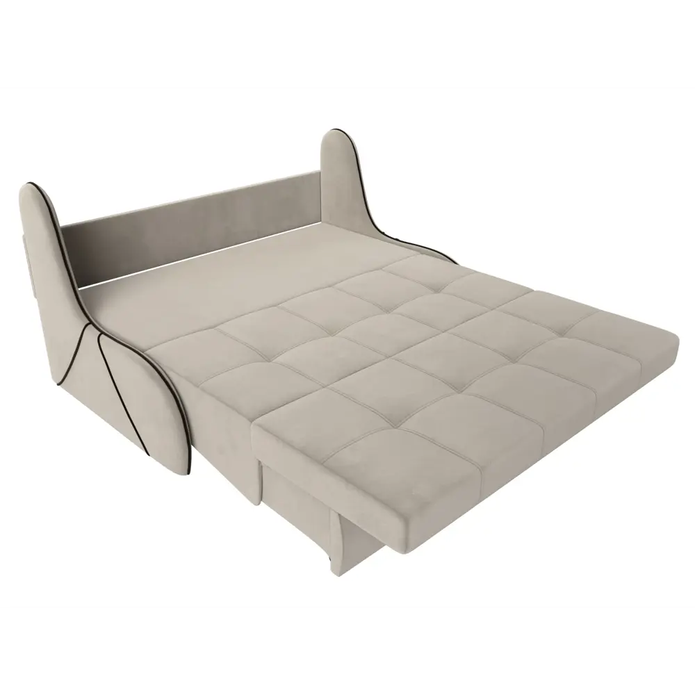 Фото 8 Диван раскладной Лига диванов 155x92x104 см вельвет цвет бежевый/коричневый