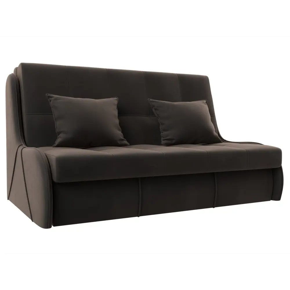 Фото Диван раскладной Лига диванов 155x92x104 см велюр цвет коричневый Фото Диван раскладной Лига диванов 155x92x104 см велюр цвет коричневый