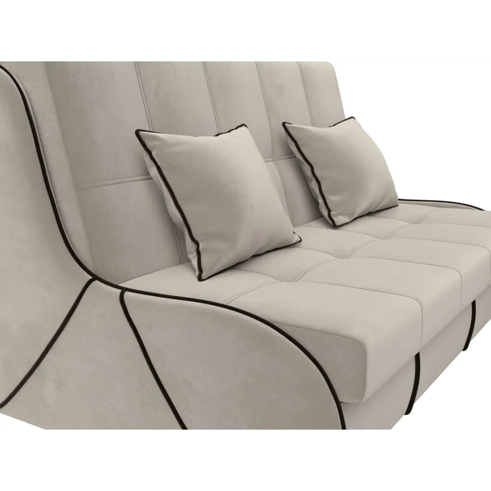 Фото 3 Диван раскладной Лига диванов 155x92x104 см вельвет цвет бежевый/коричневый