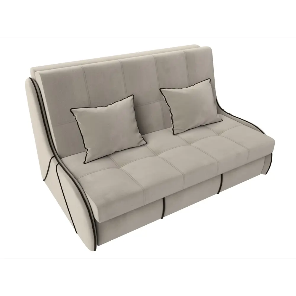 Фото 6 Диван раскладной Лига диванов 155x92x104 см вельвет цвет бежевый/коричневый