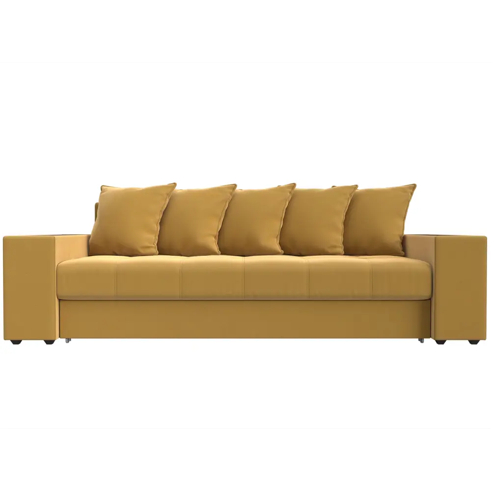 Фото 2 Диван раскладной Лига диванов 110545_спб 240x96x109 см вельвет цвет желтый