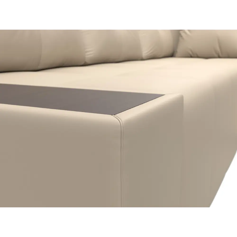 Фото 4 Диван раскладной Лига диванов 109701_спб 263x88x169 см эко-кожа цвет бежевый