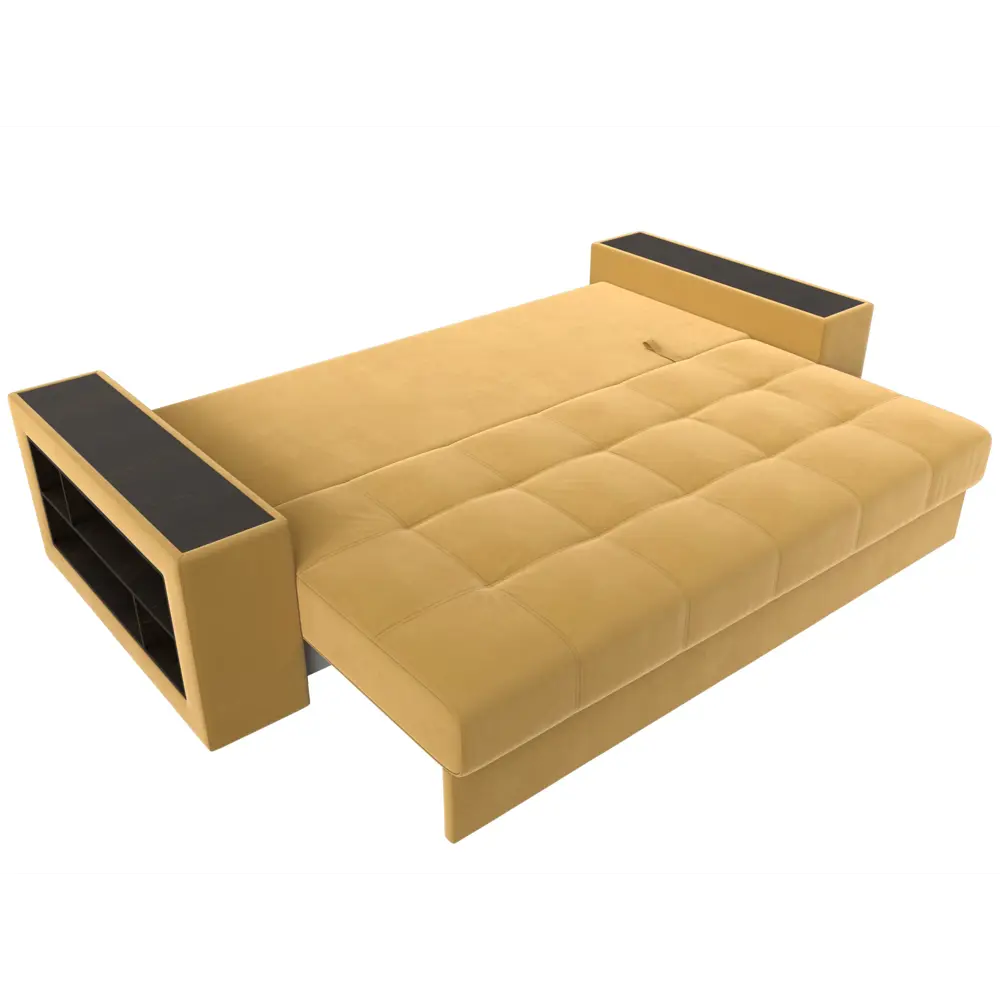 Фото 8 Диван раскладной Лига диванов 110545_спб 240x96x109 см вельвет цвет желтый