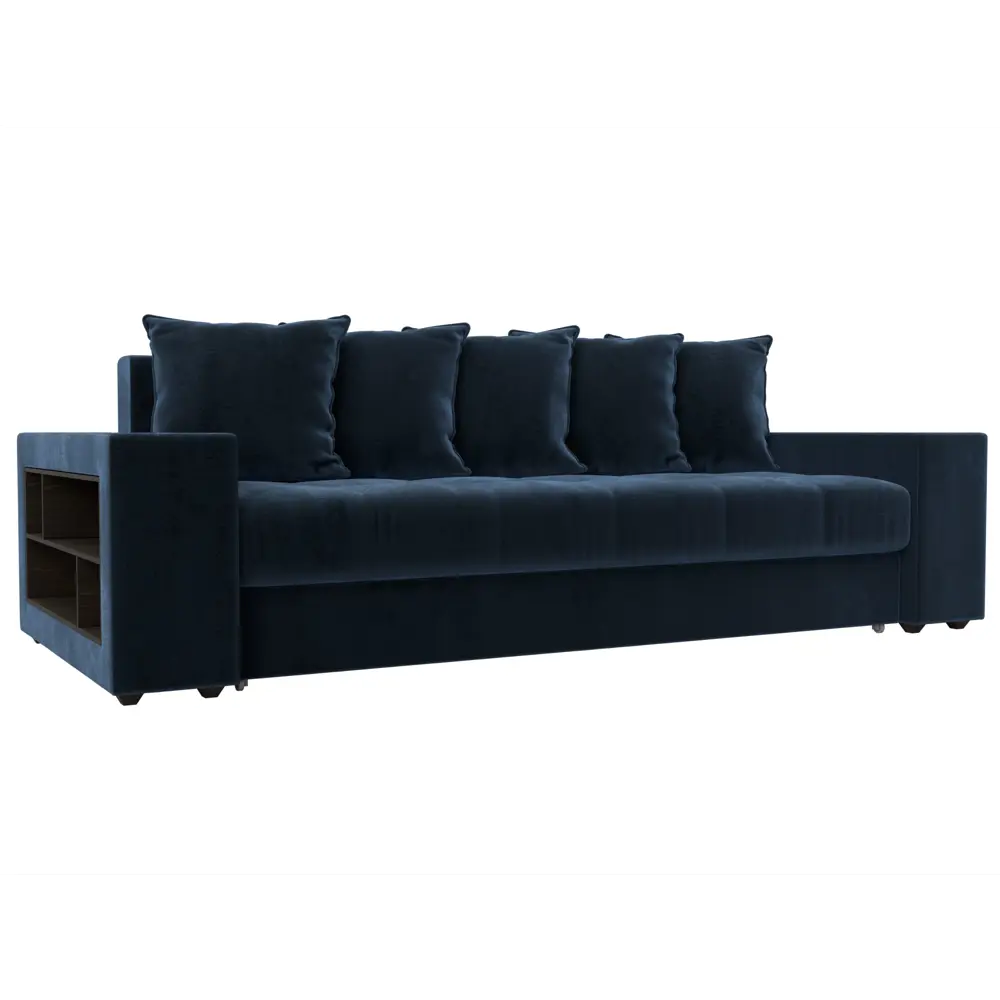 Фото Диван раскладной Лига диванов 126471L_спб 240x96x109 см велюр цвет tower 13 синий Фото Диван раскладной Лига диванов 126471L_спб 240x96x109 см велюр цвет tower 13 синий