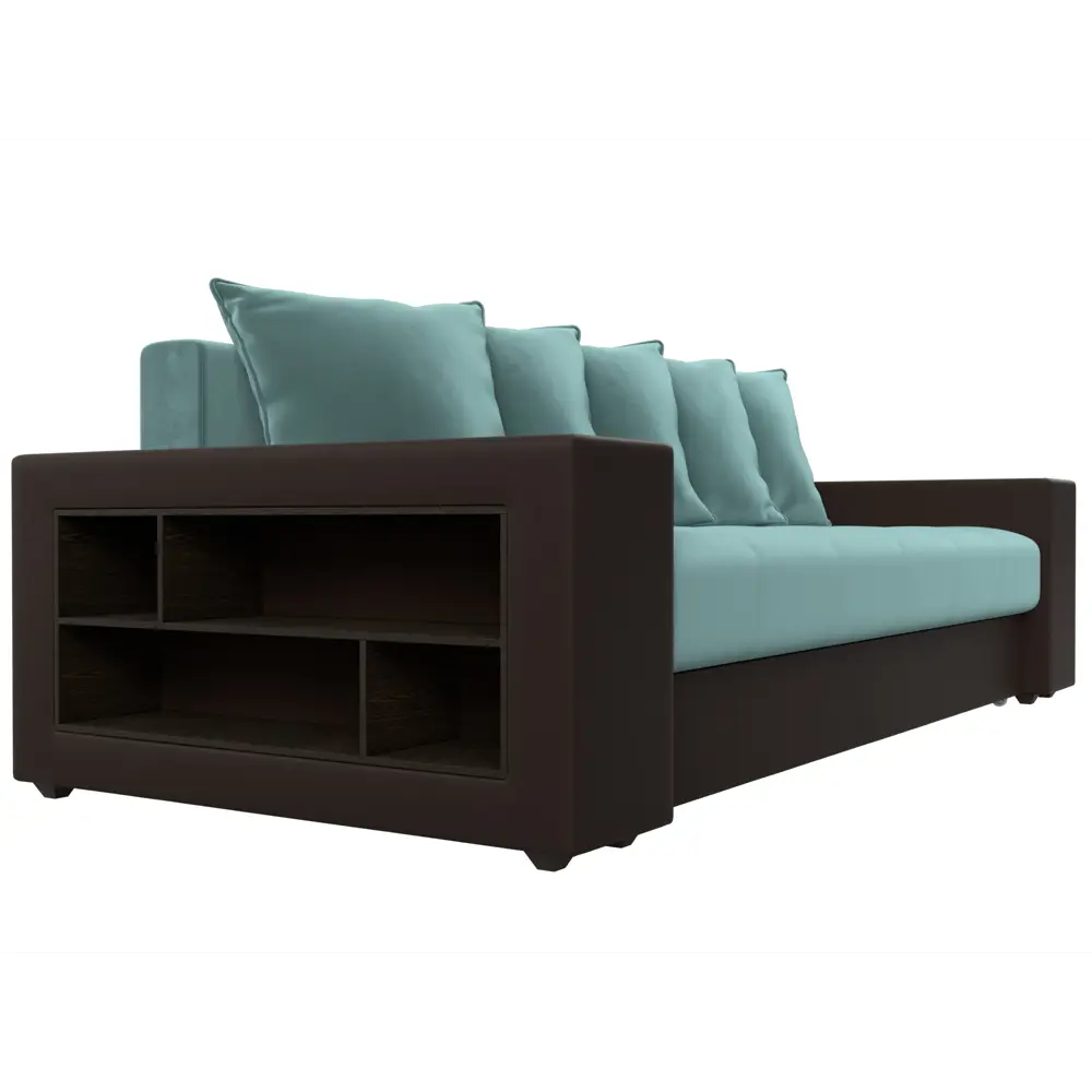 Фото 4 Диван раскладной Лига диванов 110571_спб 240x96x109 см велюр цвет бирюзовый/коричневый Фото 4 Диван раскладной Лига диванов 110571_спб 240x96x109 см велюр цвет бирюзовый/коричневый
