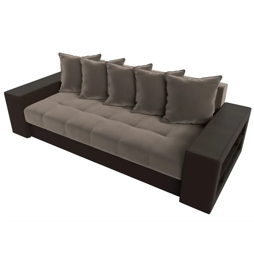 Фото 6 Диван раскладной Лига диванов 110570R_спб 240x96x109 см велюр цвет коричневый/коричневый Фото 6 Диван раскладной Лига диванов 110570R_спб 240x96x109 см велюр цвет коричневый/коричневый