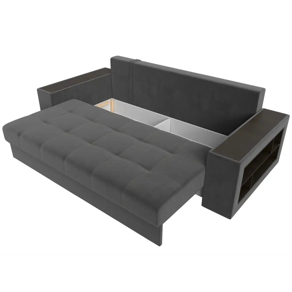 Фото 7 Диван раскладной Лига диванов 110566R_спб 240x96x109 см велюр цвет серый Фото 7 Диван раскладной Лига диванов 110566R_спб 240x96x109 см велюр цвет серый