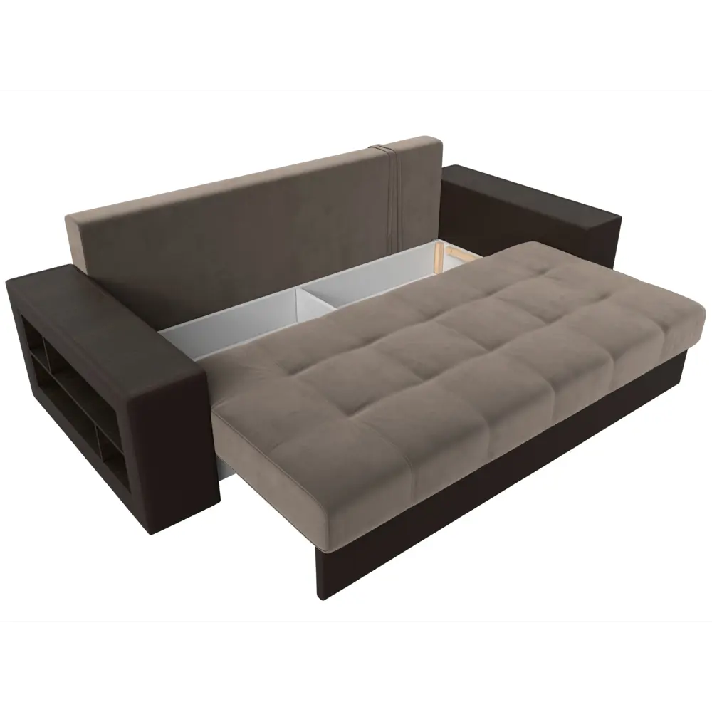 Фото 7 Диван раскладной Лига диванов 110570_спб 240x96x109 см велюр цвет коричневый/коричневый Фото 7 Диван раскладной Лига диванов 110570_спб 240x96x109 см велюр цвет коричневый/коричневый