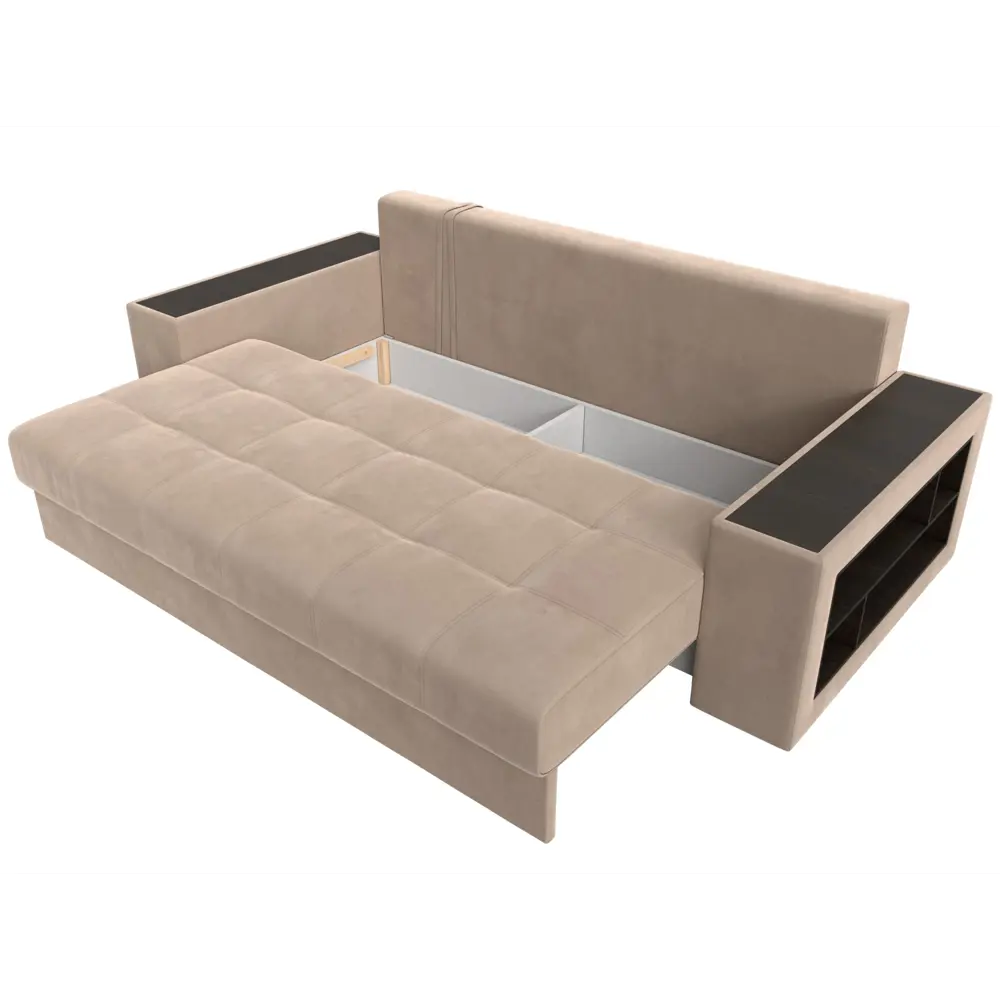 Фото 7 Диван раскладной Лига диванов 110565R_спб 240x96x109 см велюр цвет бежевый Фото 7 Диван раскладной Лига диванов 110565R_спб 240x96x109 см велюр цвет бежевый