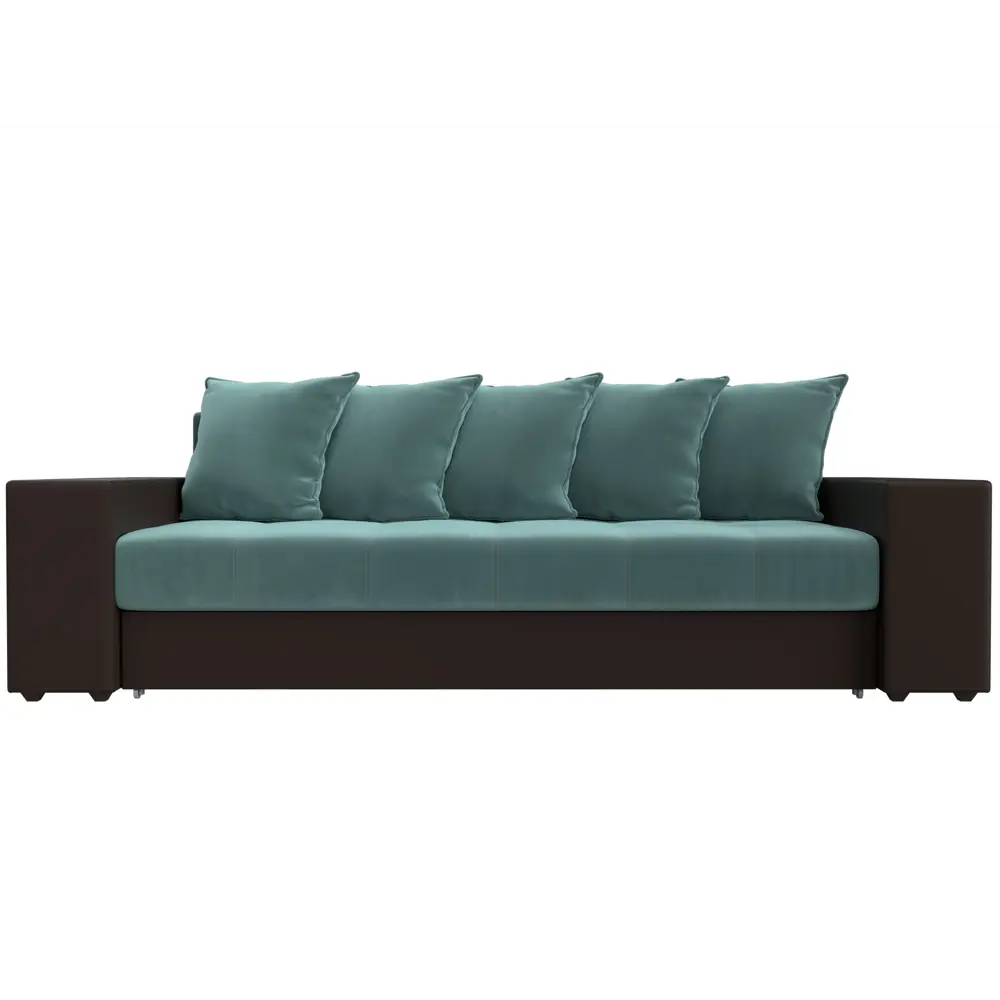 Фото 2 Диван раскладной Лига диванов 110571_спб 240x96x109 см велюр цвет бирюзовый/коричневый Фото 2 Диван раскладной Лига диванов 110571_спб 240x96x109 см велюр цвет бирюзовый/коричневый