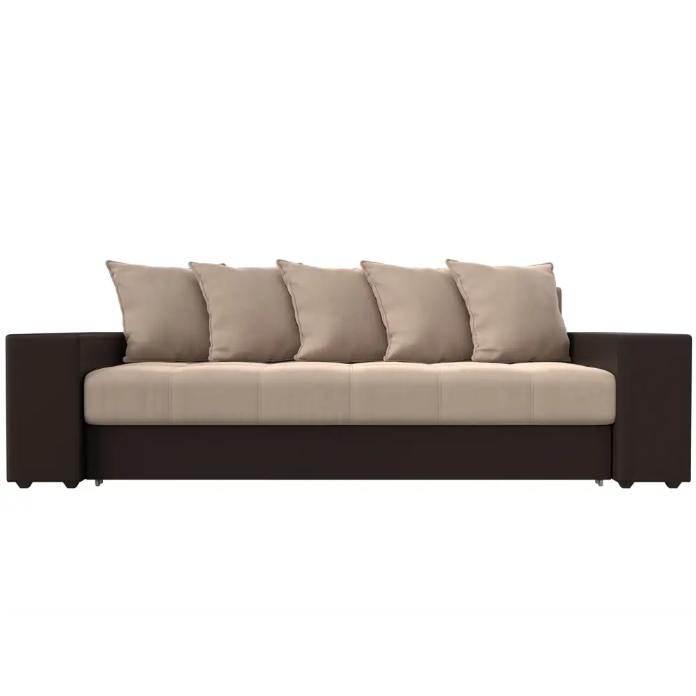 Фото 2 Диван раскладной Лига диванов 110573R_спб 240x96x109 см велюр цвет бежевый/коричневый Фото 2 Диван раскладной Лига диванов 110573R_спб 240x96x109 см велюр цвет бежевый/коричневый