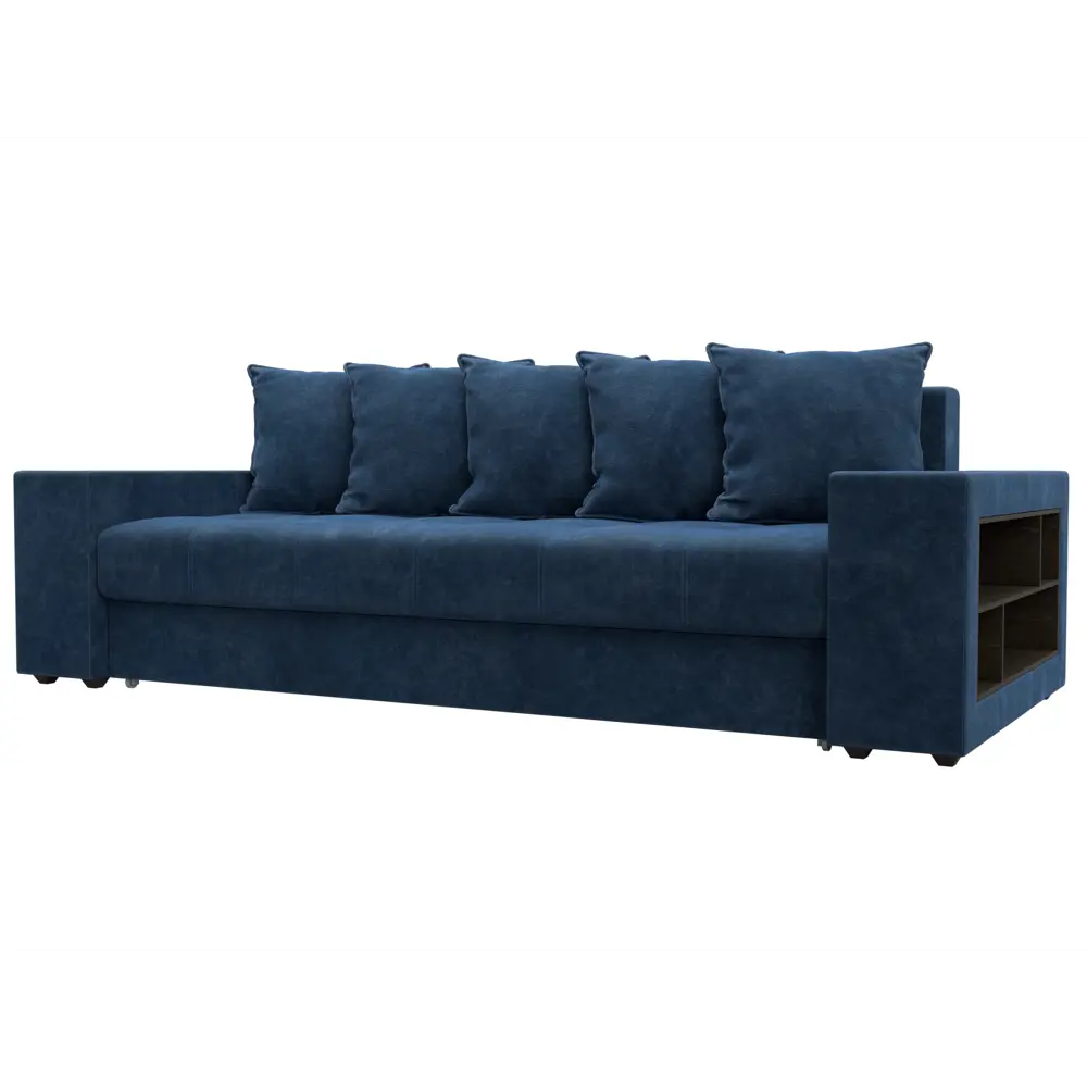 Фото Диван раскладной Лига диванов 126462_спб 240x96x109 см велюр цвет brut 11 синий Фото Диван раскладной Лига диванов 126462_спб 240x96x109 см велюр цвет brut 11 синий