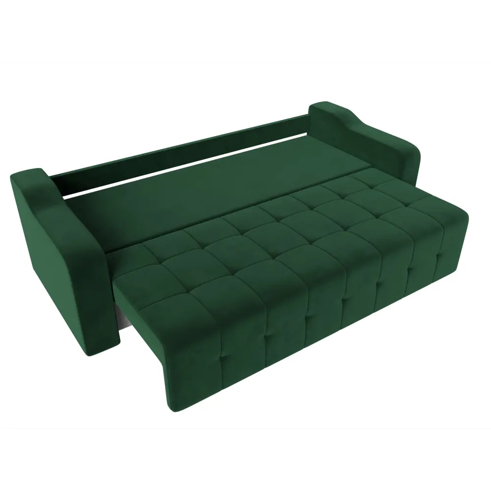 Фото 8 Диван раскладной Лига диванов 233x91x99 см велюр цвет зеленый