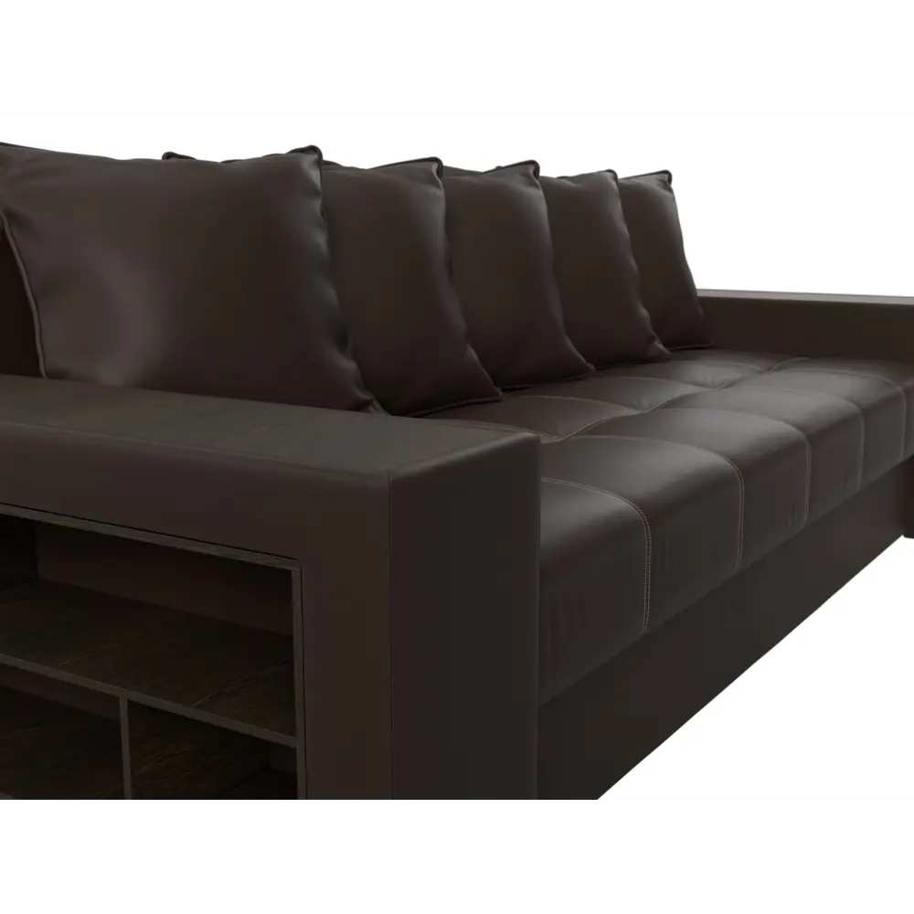 Фото 3 Диван раскладной Лига диванов 31508_спб 240x96x109 см эко-кожа цвет коричневый Фото 3 Диван раскладной Лига диванов 31508_спб 240x96x109 см эко-кожа цвет коричневый