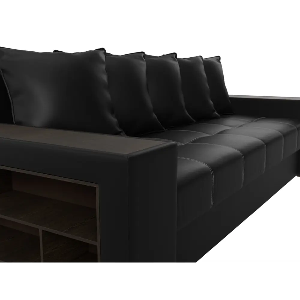 Фото 3 Диван раскладной Лига диванов 31509_спб 240x96x109 см эко-кожа цвет черный Фото 3 Диван раскладной Лига диванов 31509_спб 240x96x109 см эко-кожа цвет черный