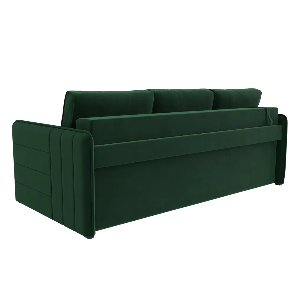 Фото 5 Диван раскладной Лига диванов 204x90x105 см велюр цвет зеленый