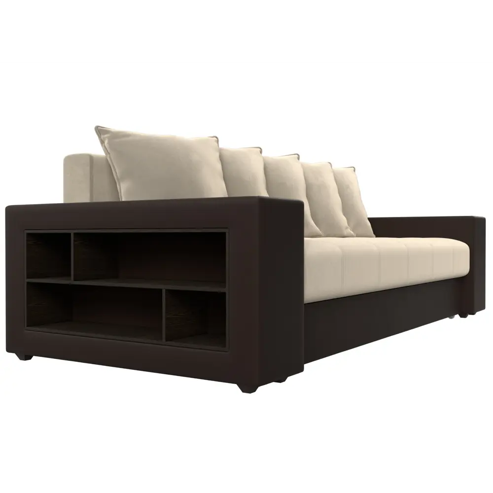 Фото 4 Диван раскладной Лига диванов 31498_спб 240x96x109 см вельвет цвет бежевый/коричневый Фото 4 Диван раскладной Лига диванов 31498_спб 240x96x109 см вельвет цвет бежевый/коричневый