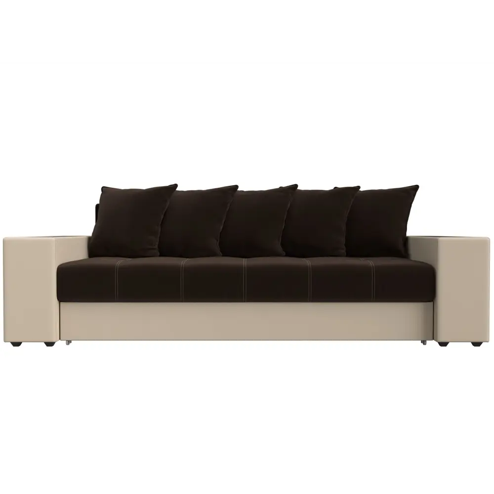 Фото 2 Диван раскладной Лига диванов 31500_спб 240x96x109 см вельвет цвет коричневый/бежевый Фото 2 Диван раскладной Лига диванов 31500_спб 240x96x109 см вельвет цвет коричневый/бежевый