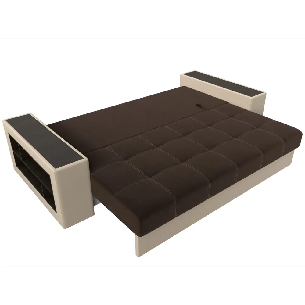 Фото 8 Диван раскладной Лига диванов 31500_спб 240x96x109 см вельвет цвет коричневый/бежевый Фото 8 Диван раскладной Лига диванов 31500_спб 240x96x109 см вельвет цвет коричневый/бежевый