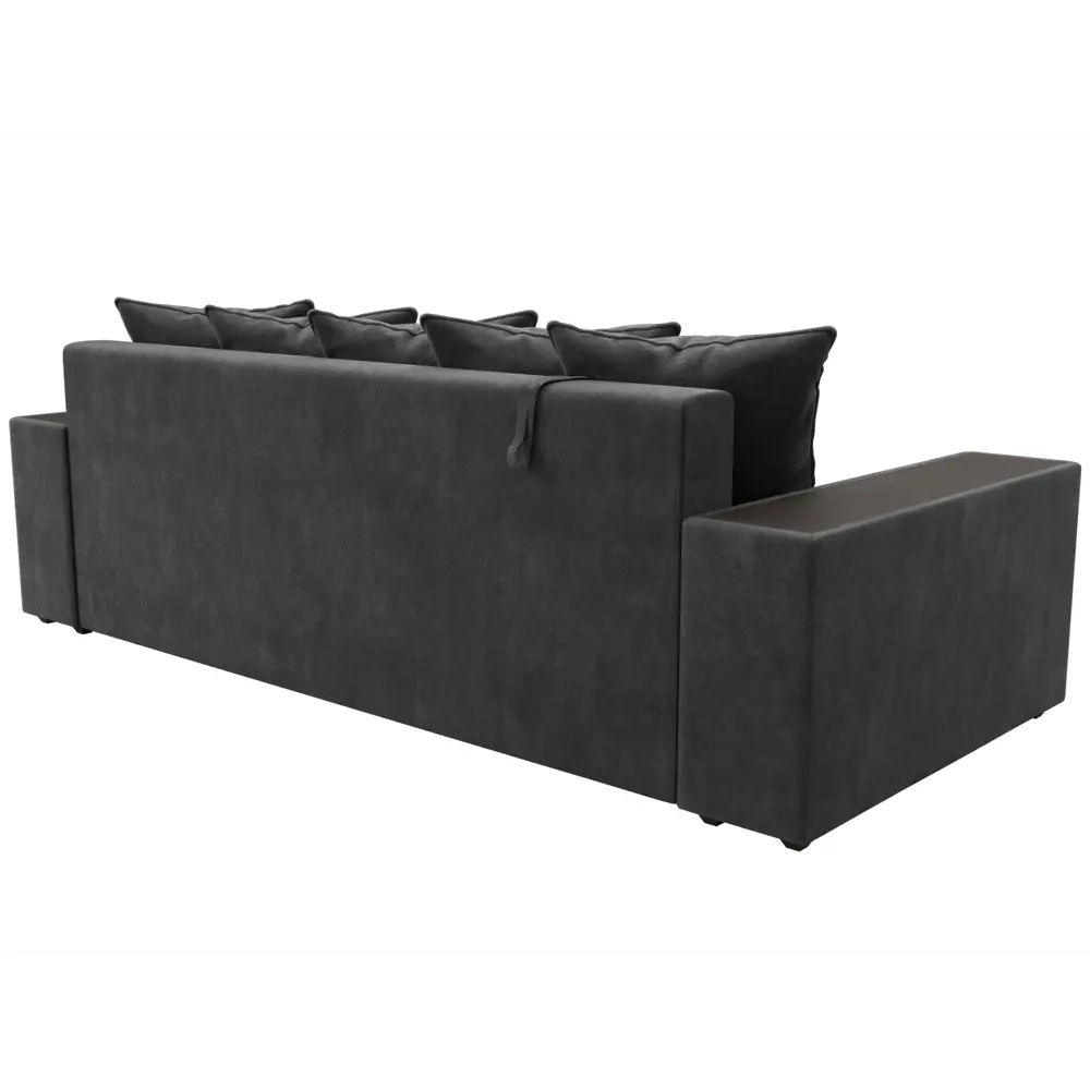 Фото 5 Диван раскладной Лига диванов 126460_спб 240x96x109 см велюр цвет brut 16 темно-серый