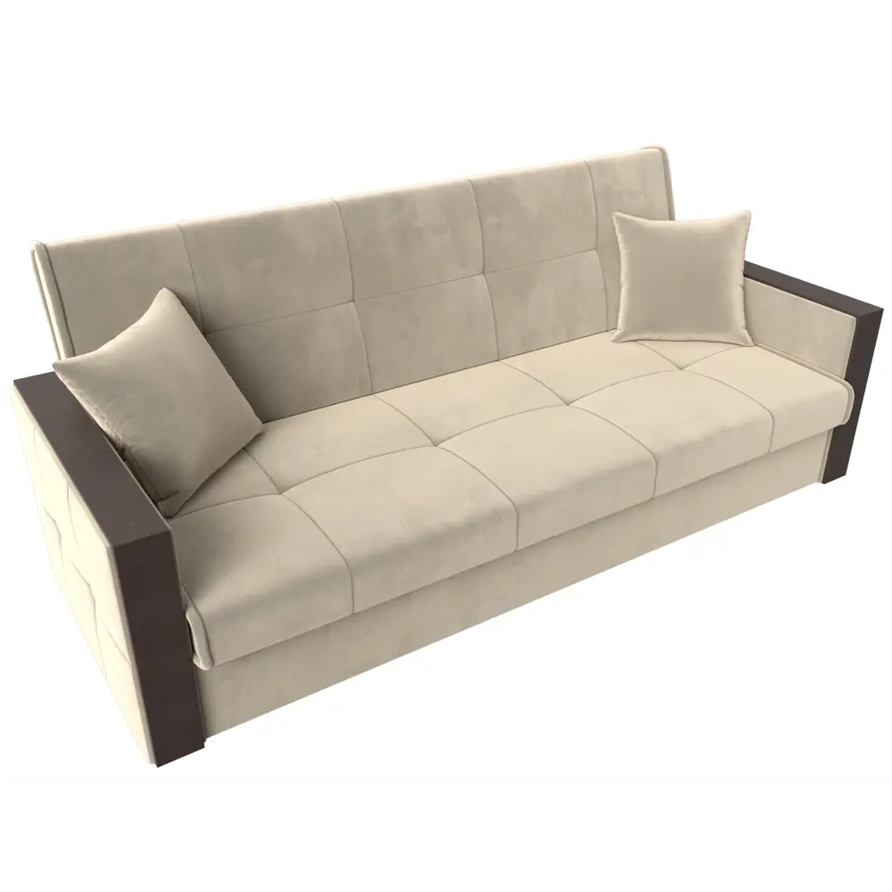 Фото 2 Диван раскладной Лига диванов 210x87x80 см вельвет цвет бежевый Фото 2 Диван раскладной Лига диванов 210x87x80 см вельвет цвет бежевый