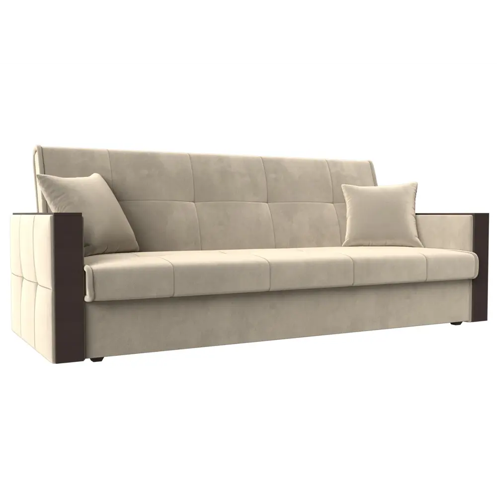 Фото Диван раскладной Лига диванов 210x87x80 см вельвет цвет бежевый Фото Диван раскладной Лига диванов 210x87x80 см вельвет цвет бежевый