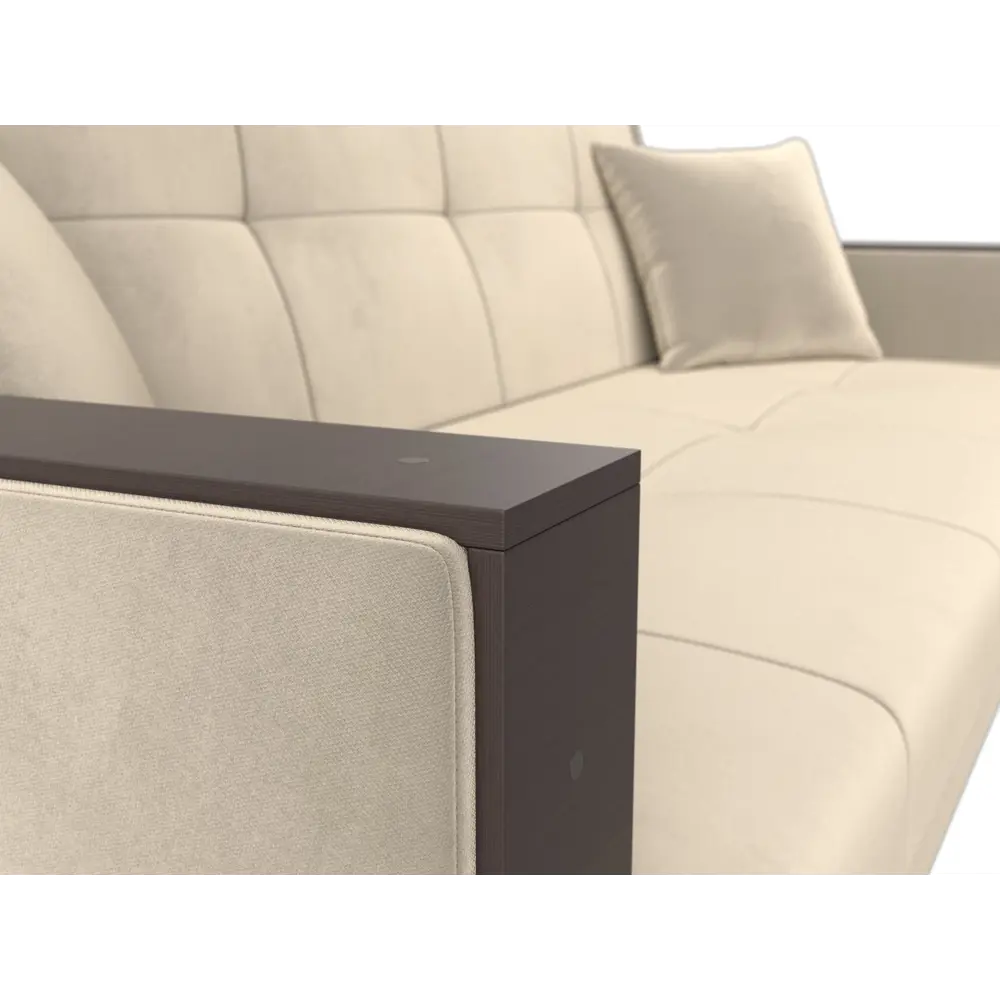 Фото 3 Диван раскладной Лига диванов 210x87x80 см вельвет цвет бежевый Фото 3 Диван раскладной Лига диванов 210x87x80 см вельвет цвет бежевый