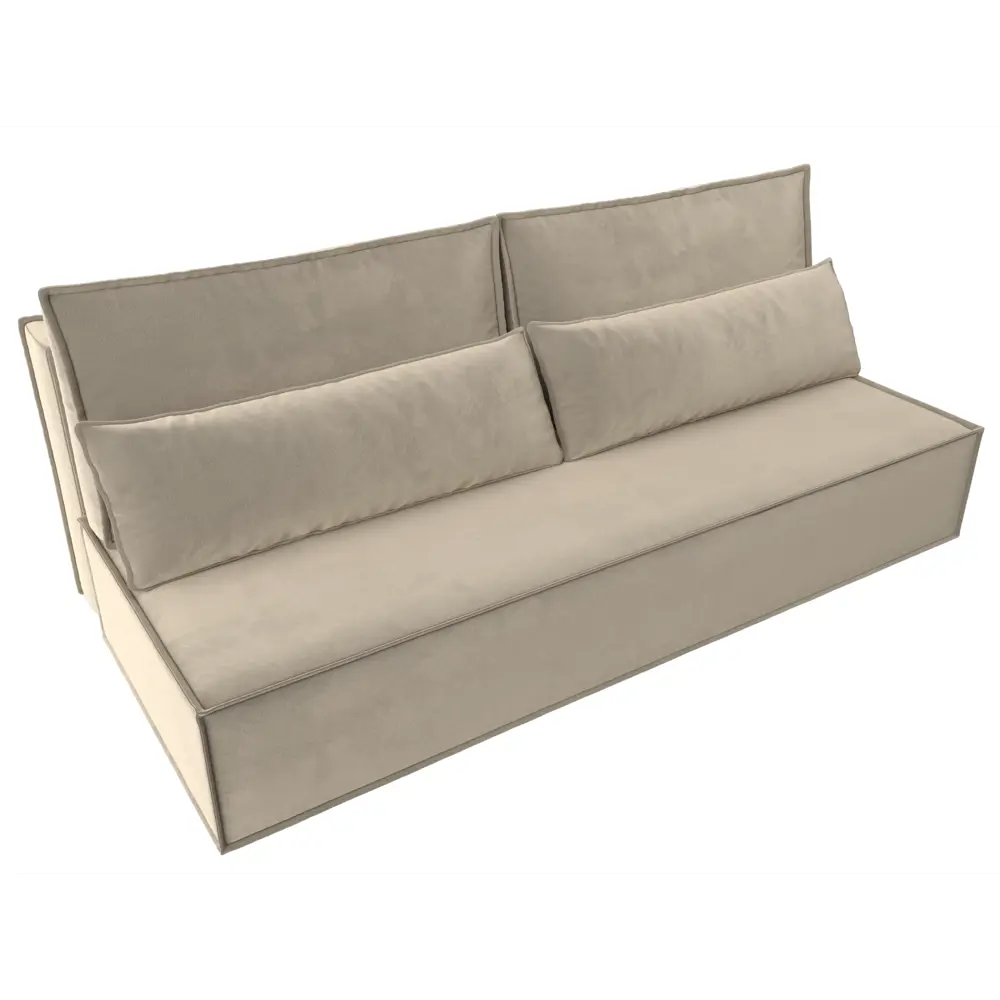 Фото 2 Диван раскладной Лига диванов 202x102x92 см вельвет цвет бежевый