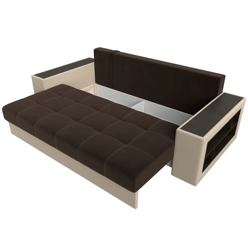 Фото 7 Диван раскладной Лига диванов 31500R_спб 240x96x109 см вельвет цвет коричневый/бежевый Фото 7 Диван раскладной Лига диванов 31500R_спб 240x96x109 см вельвет цвет коричневый/бежевый